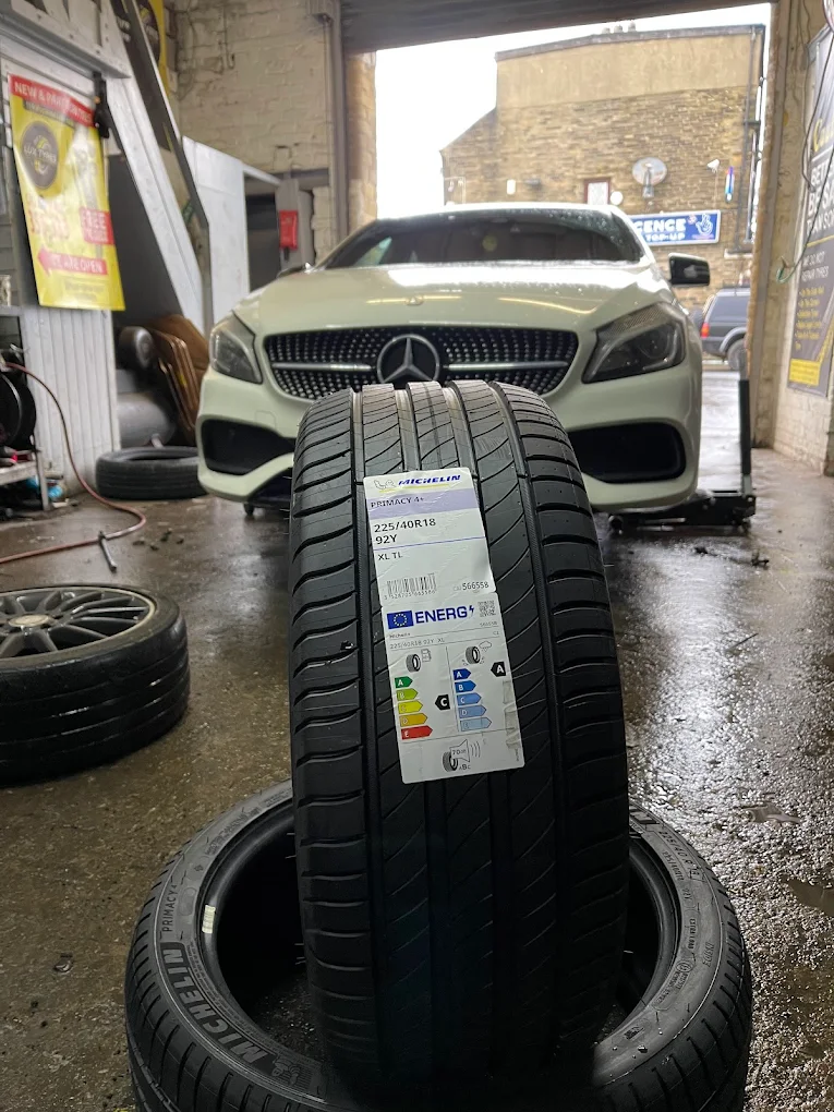 Tyre stock inside Lux Tyres Halifax - serving Wakefield