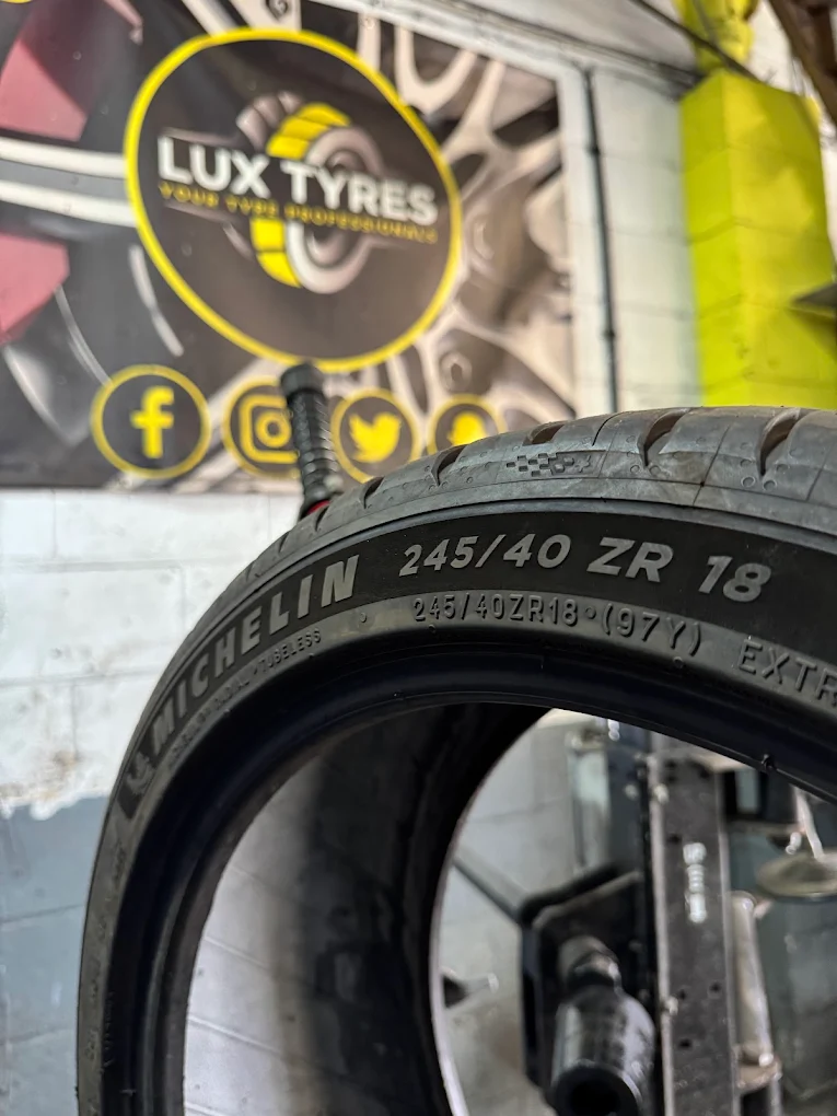 New tyre close-up - Lux Tyres Halifax - serving Sowerby Bridge